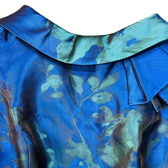 Rickie Freeman TERI JON Floral Bodycon Cocktail Dress A-Line Midi RUNS SMALL - Picture 7 of 9